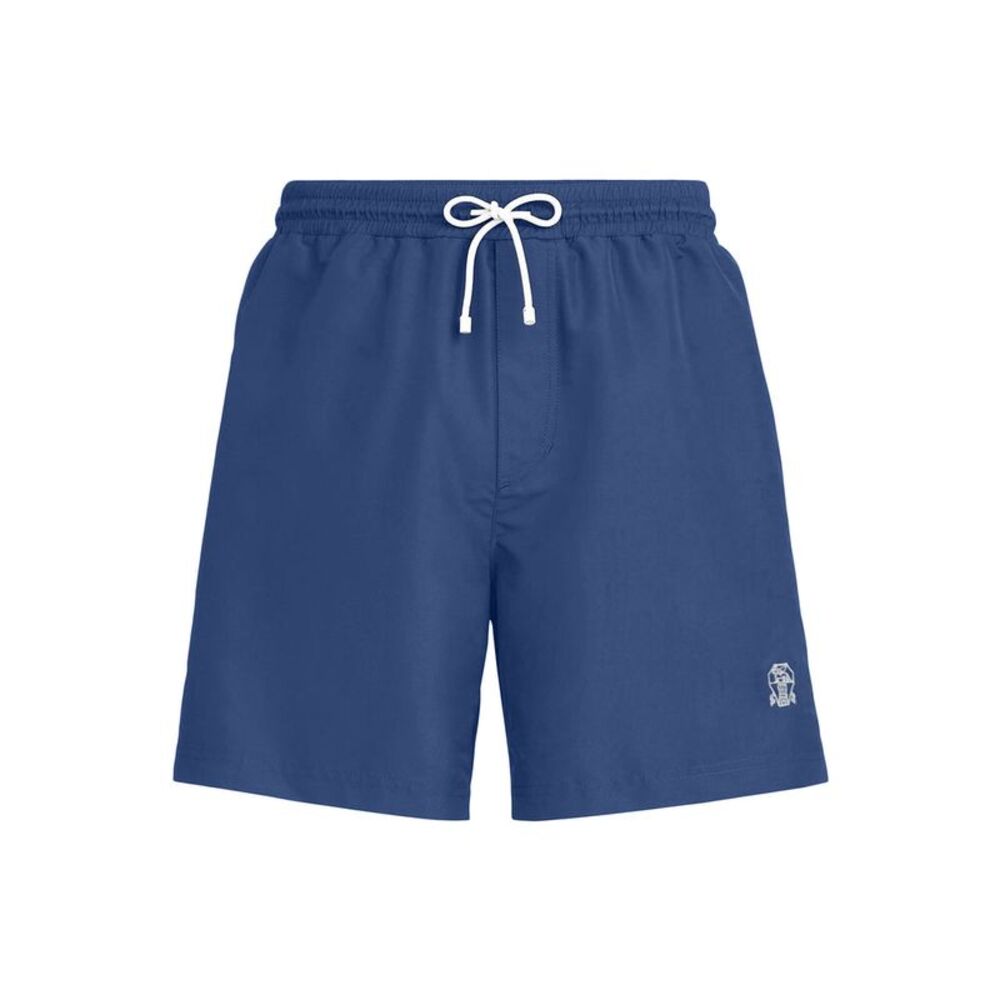 Brunello Cucinelli Men Swimsuit With Embroidered Logo